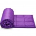 Weighted Blanket, 20lbs, 60" x 80" Premium Weighted Blanket with Cotton Material, Glass Beads (Purple)