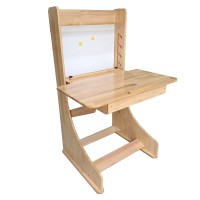Adjustable Wooden Study Desk, Compact Desk with Built-In Whiteboard, Height Adjustable, Slide-Out Drawer for Kids Adjustable Wooden Study Desk, Compact Desk with Built-In Whiteboard, Height Adjustable, Slide-Out Drawer for Kids
