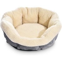 Round Self-Warming Pet Bed for Cats & Small Dogs, Plush Sherpa-Style Cozy Cuddler Bed, Heat-Reflective Non-Electric Design, Grey/Cream, 22 in, Indoor Resting Bed Round Self-Warming Pet Bed for Cats & Small Dogs, Plush Sherpa-Style Cozy Cuddler Bed, Heat-Reflective Non-Electric Design, Grey/Cream, 22 in, Indoor Resting Bed